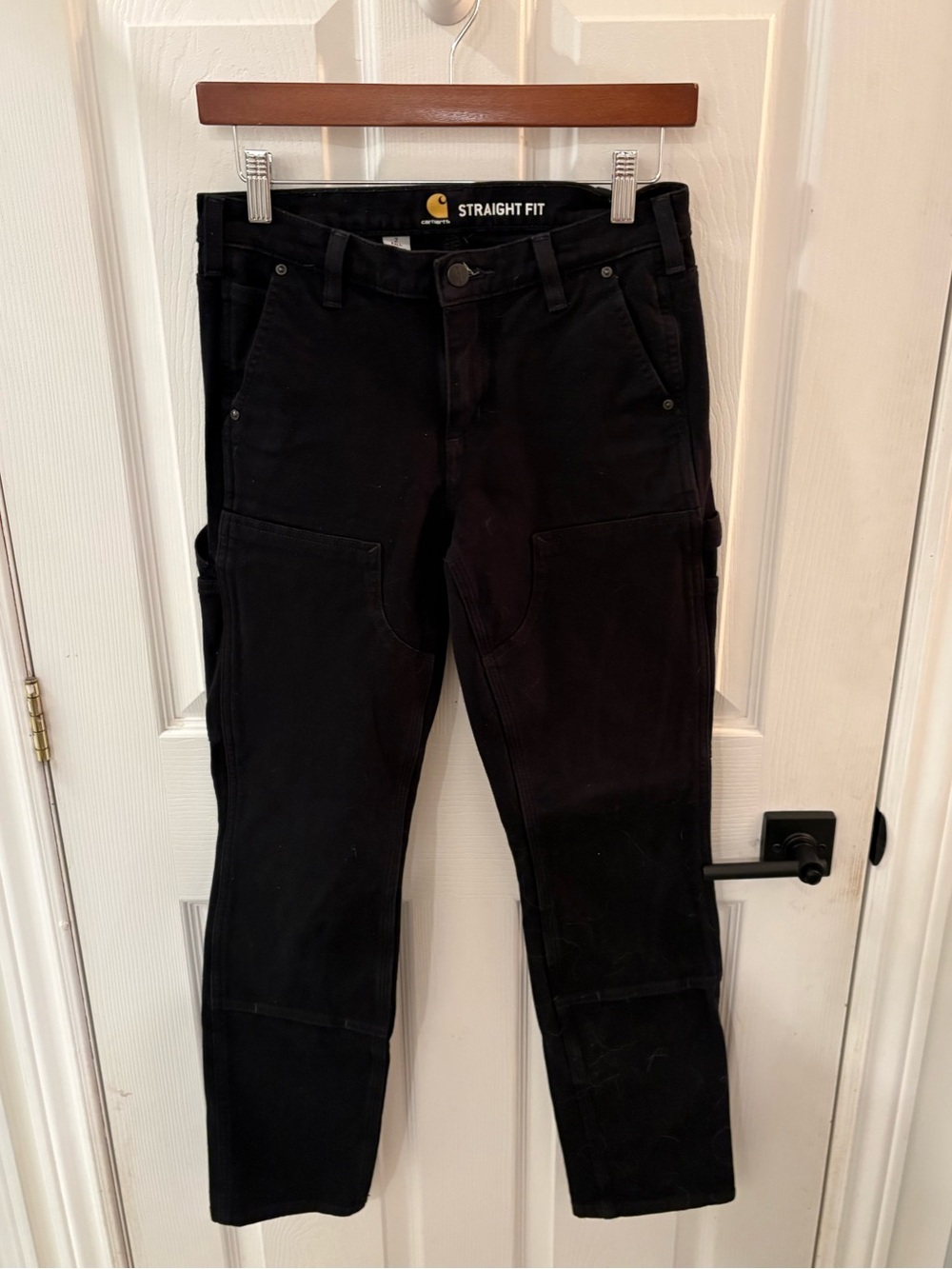 Carhartt Women's Straight-Leg Black Work Jeans